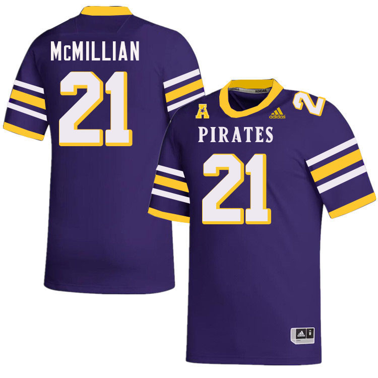 Ja'Quan McMillian ECU Jersey,East Carolina Pirates #21 Ja'Quan McMillian Jersey Youth College-Purple